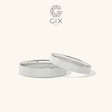  Cặp nhẫn cưới trơn đẹp nhất vàng trắng thiết kế hoa văn độc lạ Gix Jewel 