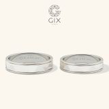  Cặp nhẫn cưới vàng 10k trơn khắc hoa văn đẹp Gix Jewel - GCR25050077 