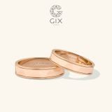  Cặp nhẫn đôi trơn bạc đẹp vát cạnh kiểu mới Gix Jewelry - GCR25050077 