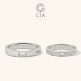  Nhẫn cưới vàng 14k kiểu Hàn Quốc đính kim cương - GCR25050011 