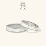  Cặp nhẫn đôi trơn bạc đẹp vát cạnh kiểu mới Gix Jewelry - GCR25050077 