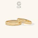  Nhẫn cưới thiết kế riêng đính kim cương vàng trắng 18k hiện đại Gix Jewel 