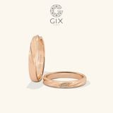  Nhẫn cưới thiết kế riêng đính kim cương vàng trắng 18k hiện đại Gix Jewel 