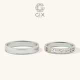  Nhẫn cưới vàng tây 610 đính đá Moissanite Gix Jewel - GCR25050098 