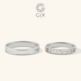  Nhẫn cưới hột xoàn đẹp vàng trắng 14k mới full hạt đính Moissanite Gix Jewel 