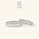  Nhẫn cưới vàng 18k đính đá Moissanite Gix Jewel - GCR25050098 