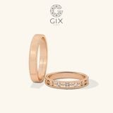  Nhẫn đôi bạc đẹp đính full hạt đá Moissanite Gix Jewel - GCR25050098 