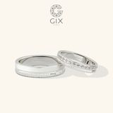  Nhẫn cặp bạc đẹp đính đá khắc hoa văn Gix Jewel - GCR25050095 