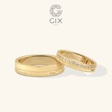  Nhẫn cặp bạc đẹp đính đá khắc hoa văn Gix Jewel - GCR25050095 