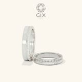  Nhẫn cưới vàng 14k bản to đẹp khắc hoa văn Gix Jewel - GCR25050095 