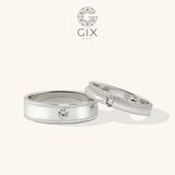  Nhẫn cưới vàng tây 10k đẹp đính kim cương Gix Jewel - GCR25050096 