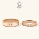  Nhẫn cưới vàng ý trắng 18k đẹp luxury đính kim cương cao cấp Gix Jewelry 