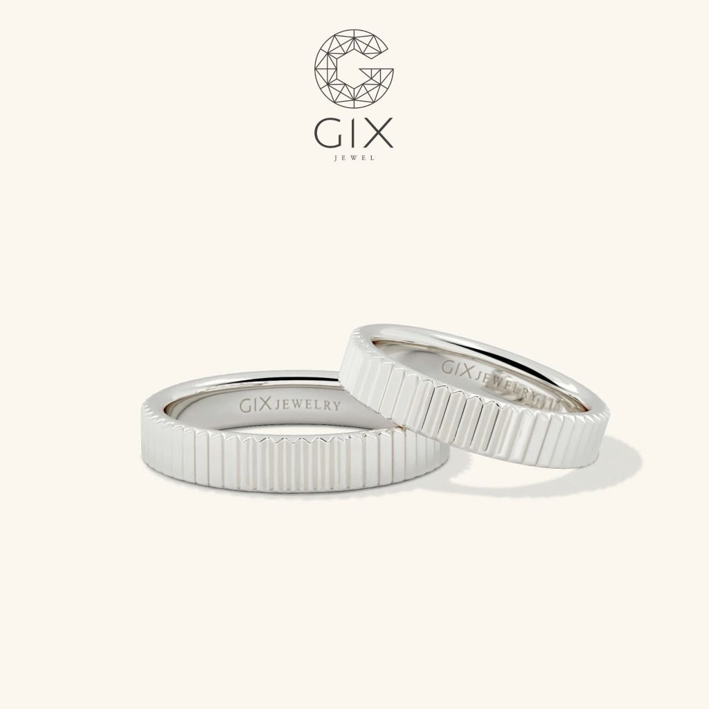  Nhẫn cưới trơn vàng tây 18k truyền thống - Metrica | GCR25050003 