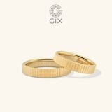  Nhẫn cưới trơn vàng tây 18k truyền thống kiểu mới tặng cưới Gix Jewel 