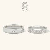  Nhẫn Cưới Vàng 18K Luxury Đính Kim Cương Tự Nhiên Gix Jewel - GCR25050005 
