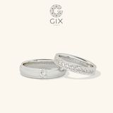  Nhẫn Cưới Kim Cương Vàng 610 Đính Đá CZ Cao Cấp Gix Jewel - GCR25050005 