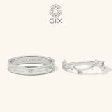  Nhẫn cưới kim cương vàng trắng 14k thiết kế đai cành - Verdelle | Gix Jewel 