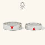  Nhẫn Đôi Bạc Khắc Chữ Theo Yêu Cầu Gix Jewel - GCR25050007 