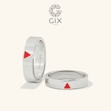  Nhẫn Cưới Vàng Tây 610 Đẹp Khắc Chữ Gix Jewel - GCR2505007 
