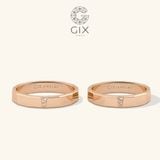  Nhẫn cặp vát cạnh sang trọng đính đá CZ cao cấp Gix - GCR25050008 
