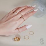  Nhẫn bạc trơn nữ mỏng cao cấp Gix Jewel mạ vàng 18k 