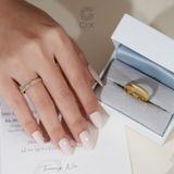  Nhẫn cặp đẹp mạ vàng 18k đính đá cao cấp Gixjewel - GCR25050094 