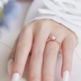  Nhẫn cầu hôn vàng tây 18k đính kim cương thiên nhiên - Only You | Gixjewel 
