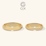  Nhẫn cưới kim cương vàng trắng rẻ đẹp thiết kế riêng dáng vô cực Gix Jewelry 