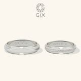  Nhẫn cưới kim cương vàng trắng rẻ đẹp thiết kế riêng dáng vô cực Gix Jewelry 