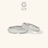  Nhẫn cưới kim cương vàng trắng rẻ đẹp thiết kế riêng dáng vô cực Gix Jewelry 