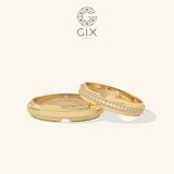  Nhẫn cưới kim cương vàng trắng rẻ đẹp thiết kế riêng dáng vô cực Gix Jewelry 