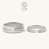  Cặp nhẫn cưới vàng hồng 18k vô cực theo phong thuỷ đính kim cương Gix Jewel 