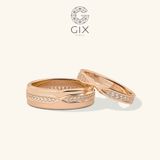  Cặp nhẫn cưới vàng 18k vô cực đính kim cương Gix Jewel - GCR25050063 