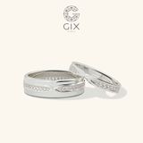  Nhẫn đôi vô cực bạc mạ vàng đính đá đẹp Gix Jewelry - GCR25050063 