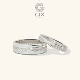  Cặp nhẫn cưới vàng hồng 18k vô cực theo phong thuỷ đính kim cương Gix Jewel 
