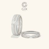  Cặp nhẫn cưới vàng 18k vô cực đính kim cương Gix Jewel - GCR25050063 