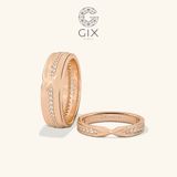  Nhẫn đôi vô cực bạc mạ vàng đính đá đẹp Gix Jewelry - GCR25050063 