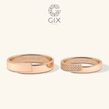  Nhẫn cưới vàng tây 18k thiết kế đẹp đính kim cương thiên nhiên cao cấp Gix Jewel 