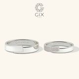  Nhẫn cưới vàng tây 18k thiết kế đẹp đính kim cương thiên nhiên cao cấp Gix Jewel 