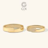  Nhẫn cưới vàng tây 18k thiết kế đẹp đính kim cương thiên nhiên cao cấp Gix Jewel 