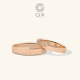  Nhẫn cưới vàng tây 18k thiết kế đẹp đính kim cương thiên nhiên cao cấp Gix Jewel 
