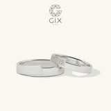  Nhẫn cưới vàng tây 18k thiết kế đẹp đính kim cương thiên nhiên cao cấp Gix Jewel 