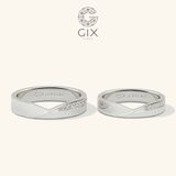  Nhẫn cưới vàng 18k bản to khắc tên Gix Jewel - GCR25050061 