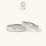  Nhẫn cưới vàng 18k bản to khắc tên Gix Jewel - GCR25050061 