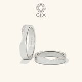  Nhẫn cưới vàng 10k bản to khắc tên Gix Jewel - GCR25050061 