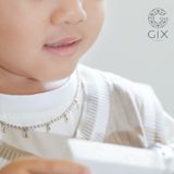  Dây chuyền em bé trai, bé gái bạc 925 đẹp đính đá gắn mặt chữ HAPPY Gix Jewel 