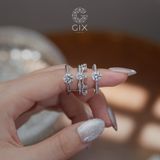  Nhẫn cầu hôn moissanite vàng tây 18k đẹp - Crown Desire | Gix Jewel 