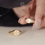  Nhẫn signet ring bạc nam đẹp Gix Jewel mạ vàng 18k bản to khắc theo yêu cầu 