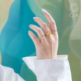  Nhẫn signet ring nữ bạc đẹp mạ vàng 18k hình trái tim Gix Jewel 