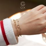  Lắc tay nữ vàng 18k bạc cao cấp giá rẻ sợi mảnh đính kim cương nhân tạo Gix 